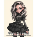 Gothic Girls: Grayscale Coloring Book for Adults