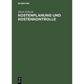 Kostenplanung und Kostenkontrolle