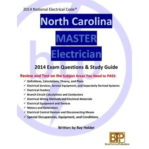 North Carolina 2014 Master Electrician Study Guide
