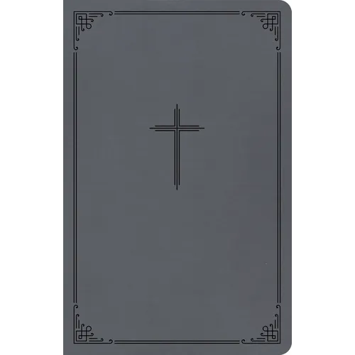 CSB Thinline Bible, Value Edition, Charcoal Leathertouch