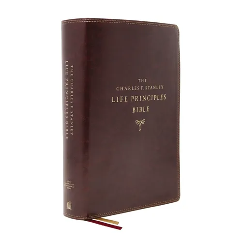 Nasb, Charles F. Stanley Life Principles Bible, 2nd Edition, Leathersoft, Burgundy, Thumb Indexed, Comfort Print: Holy Bible, New American Standard Bi