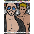 Stress-Busting Sexy Men: An Adult Coloring Book for Adults (Grayscale images of hot men with stress-relieving patterned backgrounds)