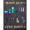 Makeup Artist Face Charts: Makeup cards to paint the face directly on paper with real make-up - Ideal for: professional make-up artists, vloggers