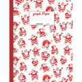 Graph Paper: Vintage Christmas santa theme cover. Large US letter 8.5x11. 5x5 engineering 1/2 inch graphing grid.