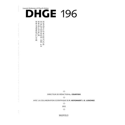 Dictionnaire d'Histoire Et de Geographie Ecclesiastiques - Fascicule 196