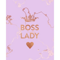 Boss Lady: Inspirational Quote Notebook, Beautiful Pink Marble and Rose Gold - 8 x 10, 120 College Ruled Pages