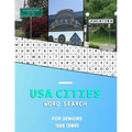 USA Cities word search for Seniors: A big educational word find book of United States / American Towns and cities for the elderly Hunt while learning