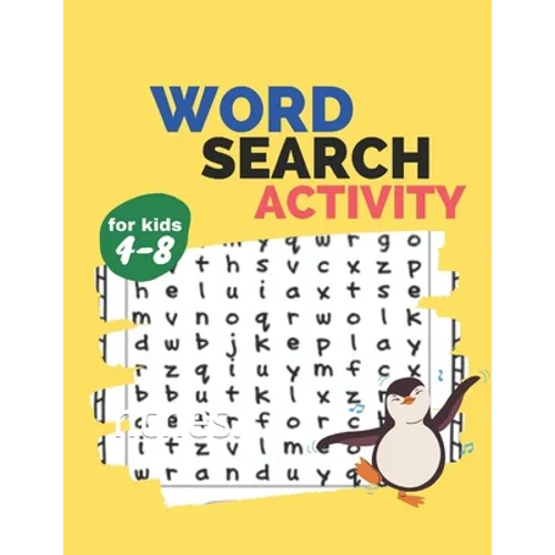 Word search activity for kids 4-8: activity work book game for kids age 4-8, easy large print word search puzzles contains animals word search, sports