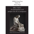 Albert Aubert, 'du Spiritualisme Et de Quelques-Unes de Ses Consequences'