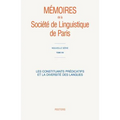 Les Constituants Predicatifs Et la Diversite Des Langues