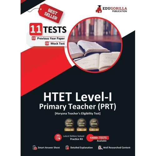 HTET Level-I Exam 2023 (English Edition) - Haryana Primary Teacher (PRT) - 8 Mock Tests and 3 Previous Year Papers (1600 Solved Questions) with Free A