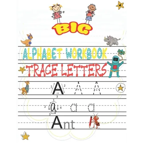 big alphabet workbook trace letters: Trace Letters Workbook - Preschool-Kindergarten, (Big Skills for Little Hands(R)) - writing Workbook with Sight w