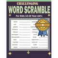 Challenging Word Scramble For Kids 12-16 Year old's: Educational and Funny Brain Teaser Word Scramble Puzzle Book