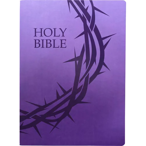 KJV Holy Bible, Crown of Thorns Design, Large Print, Royal Purple Ultrasoft: (Red Letter, 1611 Version)