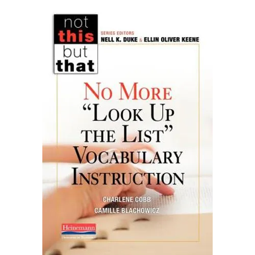 No More Look Up the List Vocabulary Instruction