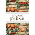 Reading Journal (Watercolour Stacked Books with Leaves): 6"x9" Book Lover's Diary; Book/Series Reviews, Reading Tracker, Favorite Book List, Favorite