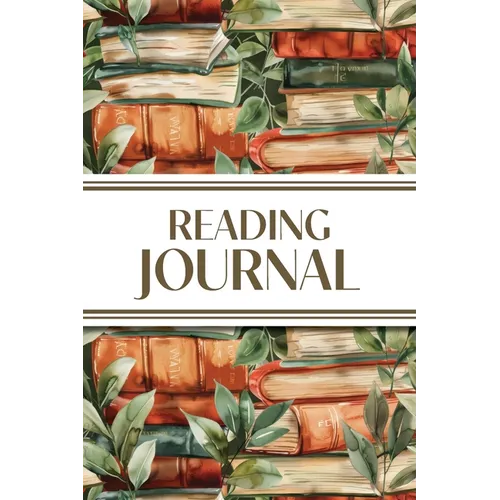 Reading Journal (Watercolour Stacked Books with Leaves): 6"x9" Book Lover's Diary; Book/Series Reviews, Reading Tracker, Favorite Book List, Favorite