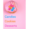 Candies, Cookies, Desserts: Favorite Recipes, Food Cookbook Design