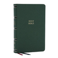 Nkjv, Single-Column Reference Bible, Verse-By-Verse, Green Leathersoft, Red Letter, Comfort Print