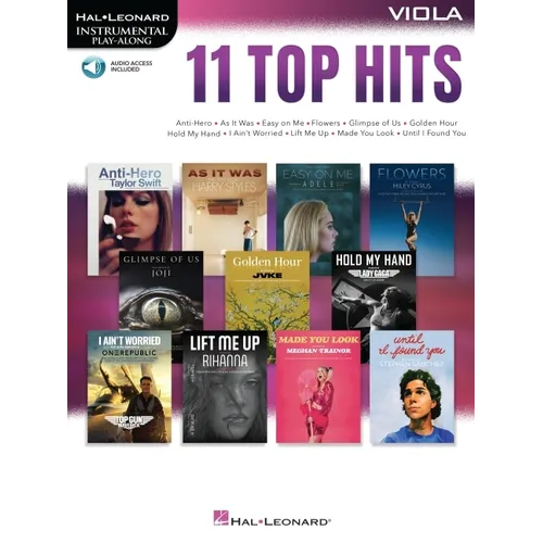 11 Top Hits for Viola Instrumental Play-Along
