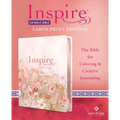 Inspire Catholic Bible NLT Large Print (Leatherlike, Pink Fields with Rose Gold): The Bible for Coloring & Creative Journaling