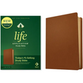 NLT Life Application Study Bible, Third Edition (Genuine Leather, Brown, Red Letter)