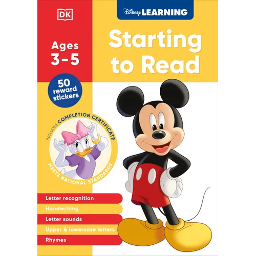 Disney Learning Starting to Read (Ages 3-5): Preschool English Handwriting, Alphabet Workbook for Kids, Curriculum-Based