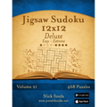 Jigsaw Sudoku 12x12 Deluxe - Easy to Extreme - Volume 21 - 468 Puzzles