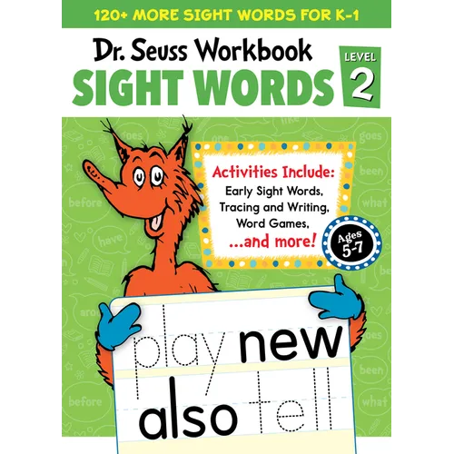 Dr. Seuss Sight Words Level 2 Workbook: A Sight Words Workbook for Kindergarten and 1st Grade (120+ Words, Games & Puzzles, Tracing Activities, and Mo