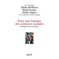 Pour une histoire des sciences sociales