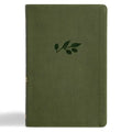 CSB Thinline Bible, Olive Leathertouch