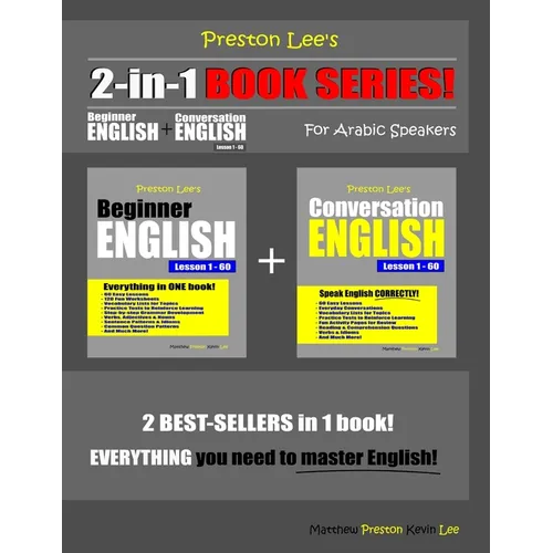 Preston Lee's 2-in-1 Book Series! Beginner English & Conversation English Lesson 1 - 60 For Arabic Speakers