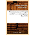 Commentaire Sur l'Esprit Des Lois de Montesquieu (Éd.1819)