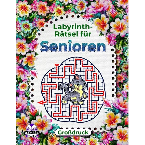 Labyrinth-Rätsel für Senioren (Großdruck), Katzen-Aktivitätsbuch zur Gedächtnisförderung: Logik- und Denkspiele für ältere Menschen, um den Verstand i