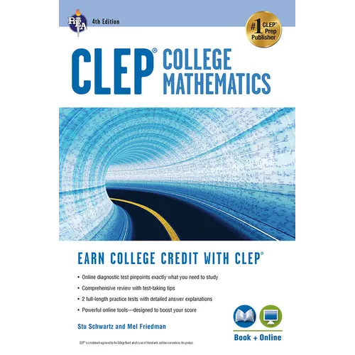 Clep(r) College Mathematics, 4th Ed., Book + Online