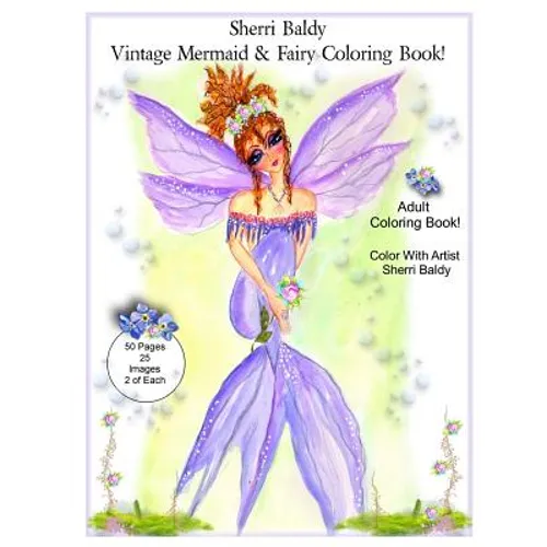 Sherri Baldy Vintage Mermaid and Fairy Coloring Book