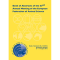 Book of Abstracts of the 63rd Annual Meeting of the European Association for Animal Production: Bratislava, Slovakia, 27 - 31 August 2012