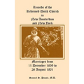 Records of the Reformed Dutch Church in New Amsterdam and New York, Marriages from 11 December 1639 to 26 August 1801
