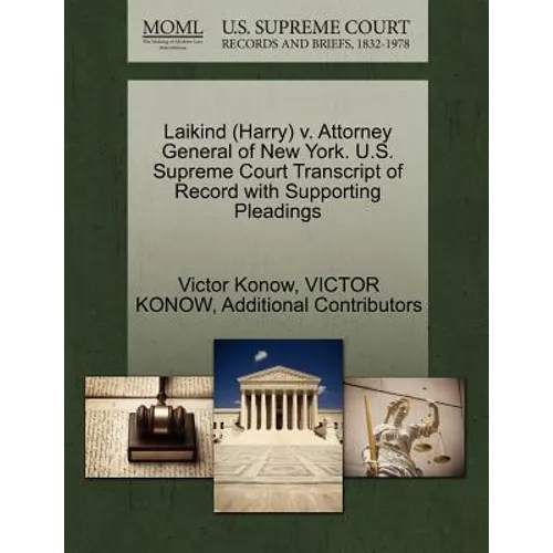 Laikind (Harry) V. Attorney General of New York. U.S. Supreme Court Transcript of Record with Supporting Pleadings