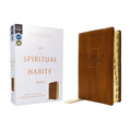 Niv, Spiritual Habits Bible, Leathersoft, Tan, Red Letter, Thumb Indexed, Comfort Print: Learn to Live a Gospel-Centered Life