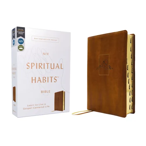Niv, Spiritual Habits Bible, Leathersoft, Tan, Red Letter, Thumb Indexed, Comfort Print: Learn to Live a Gospel-Centered Life