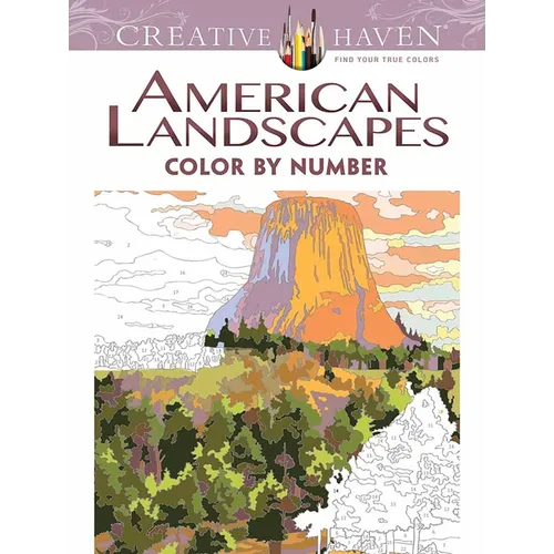 Creative Haven American Landscapes Color by Number Coloring Book