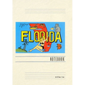 Vintage Lined Notebook Greetings from Florida, Map