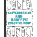 Skateboarding and Graffiti: Coloring Book Food Street Extreme for Kids and Adults