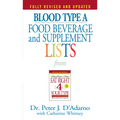 Blood Type a Food, Beverage and Supplement Lists