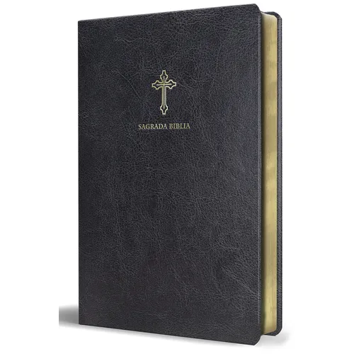 Biblia Católica En Español. Símil Piel Negro, Tamaño Pequeño / Catholic Bible. Spanish-Language, Leathersoft, Black, Compact
