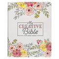 KJV Holy Bible, My Creative Bible, Faux Leather Flexible Cover - Ribbon Marker, King James Version, White Floral