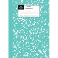 Marble Notebook A5: Turquoise Marble Wide Ruled Journal