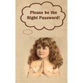 Please be the Right Password: Internet passwords, addresses and usernames, humorous cover with A-Z index