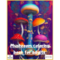 Mushroom coloring book for adult: Magic mushroom coloring book for adults